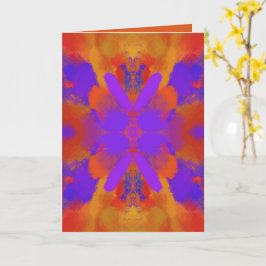 Orange Purple And Red Abstract Graphic Art Design Kort