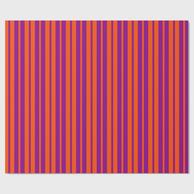 Orange Purple Stylish Stripes Pattern Design  Presentpapper (Platt)