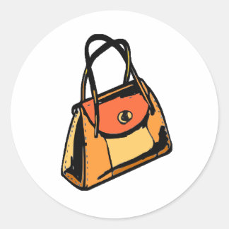 Orange Purse Runt Klistermärke