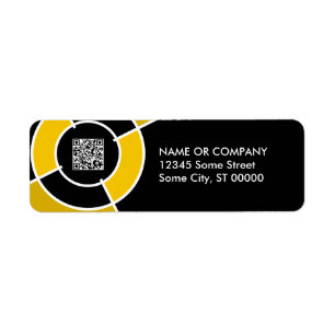 orange QR-kod Returadress Etikett