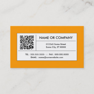 orange QR-kod Visitkort
