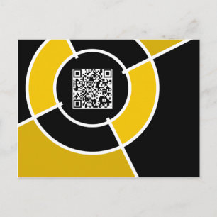 orange QR-kod Vykort