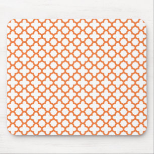 Orange Quatrefoil Mönster Musmatta