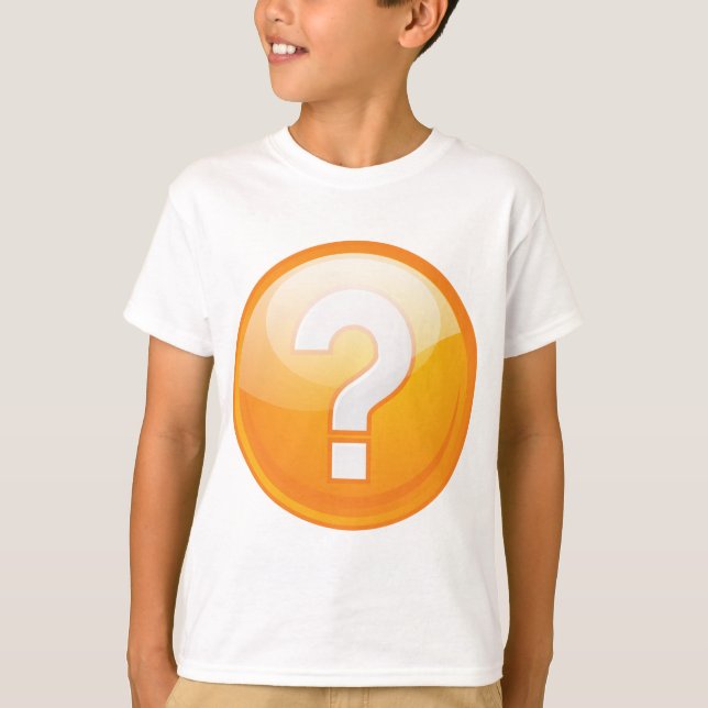Orange Question Mark Bold Modern Symbol T Shirt (Framsida)