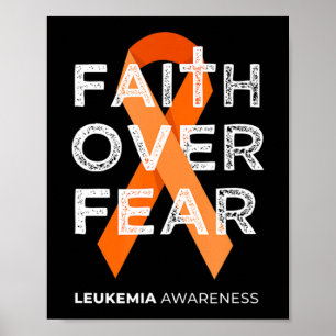 Orange R för ökad medvetenhet om rädslan för leuke Poster