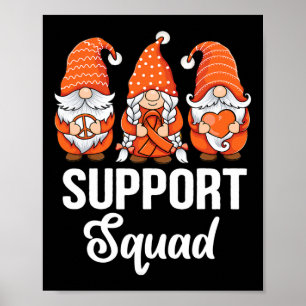Orange Rabon Gnomes stöder Leukemis överlevare Poster