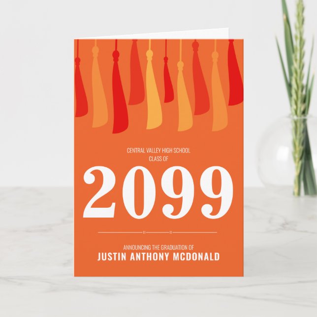 Orange rad med inbjudan till fotofotot Studenten (Framsida)