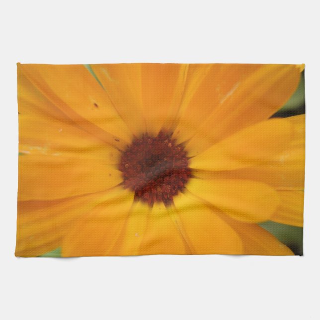 Orange Rain Daisy Kitchen Towel Kökshandduk (Horisontell)