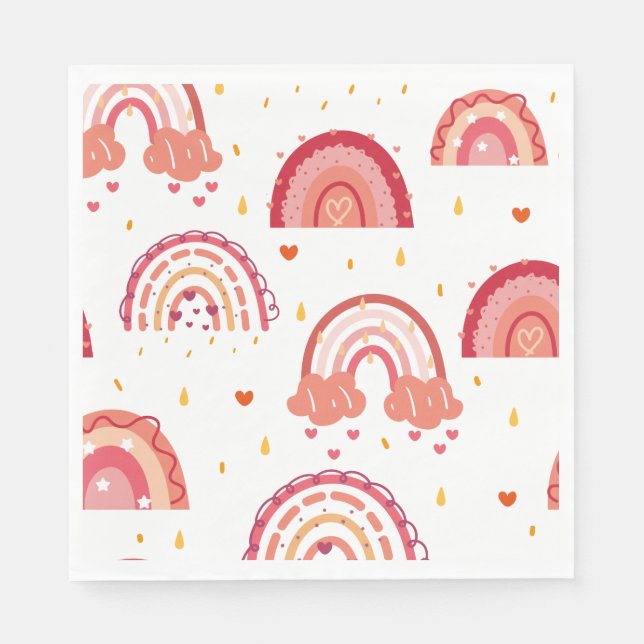 Orange Rainbow Pappersservett (Framsidan)