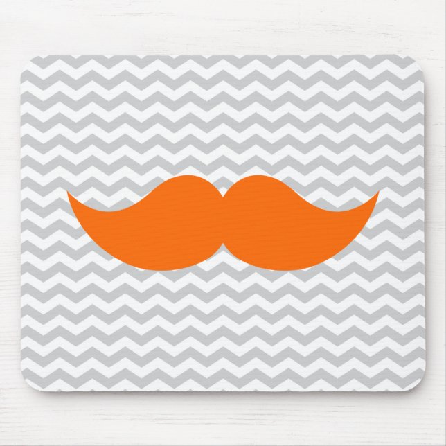 Orange rand för mustaschgråttsparre musmatta (Framsidan)