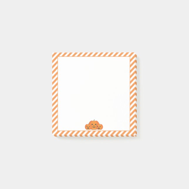 Orange rand, Halloween Pumpkins Post-it Block (Framsida)