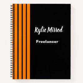 Orange rand linjer svart