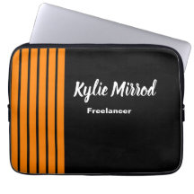 Orange rand linjer svart