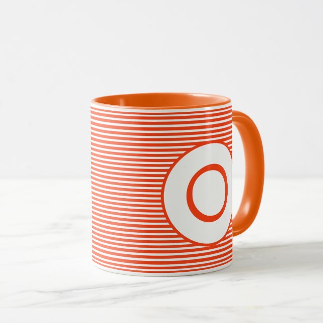 Orange Rand Monogram Mugg (Framsida höger)