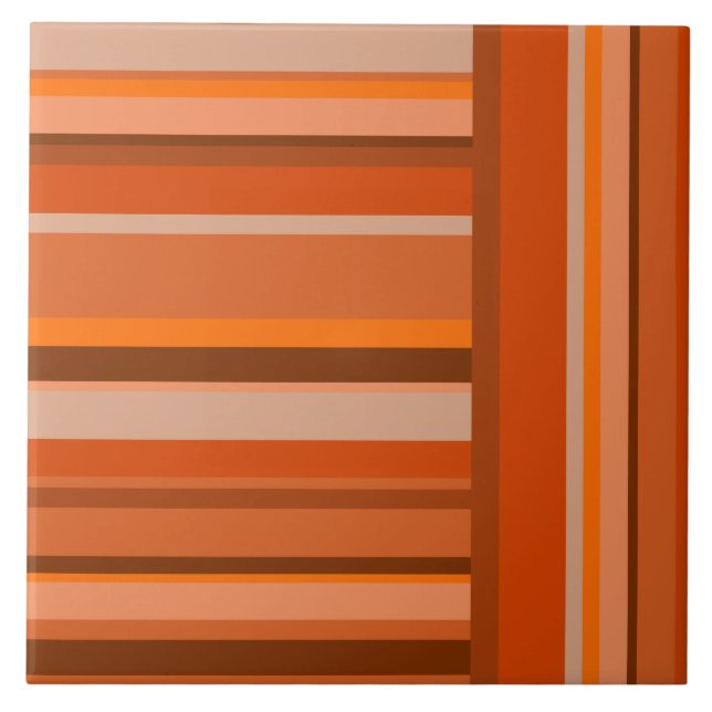 Orange Rand Mönster Abstrakt asymmetrisk Kakelplatta (Framsidan)