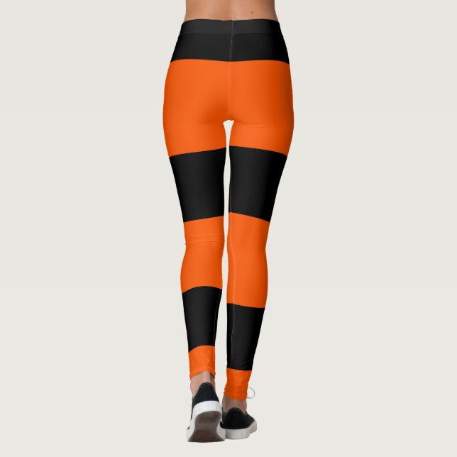 Orange rand mönster leggings (Baksida)