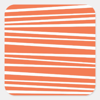 Orange Rand Sticker Fyrkantigt Klistermärke