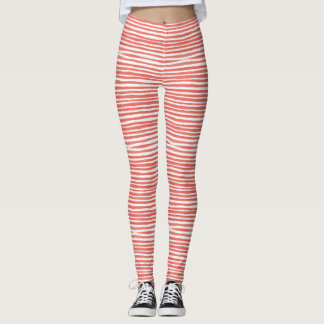 Orange ränder, linjer  leggings