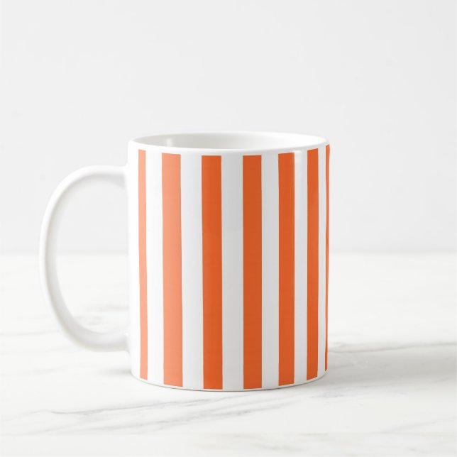 Orange randig mugg (Vänster)