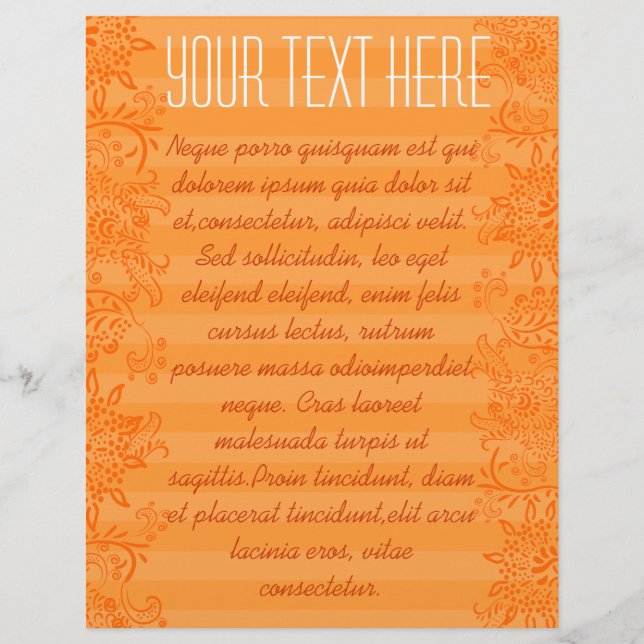 Orange Randig Virvlad Flyer (Framsidan)