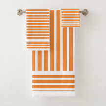 Orange randiga badduk gåva set