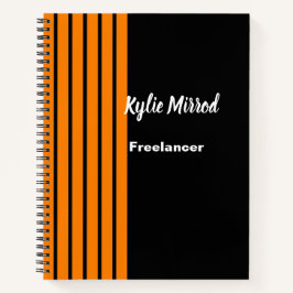 Orange randiga linjer svarta