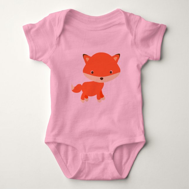 Orange räv tee shirt (Framsida)