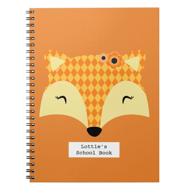 orange rävröd skolhäfte journal anteckningsbok (Framsidan)