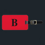 Orange Red Bright Colorful Monogram Namn Anpassnin Bagagebricka<br><div class="desc">Monogrammad ursprunglig och även personlig information som namn,  adress,  mobilt nummer och e-post som du kan redigera. Designad med tilltalande solid bakgrund i orange färg kan du byta färg om du vill. Coolans resepresentidé för honom eller henne.</div>
