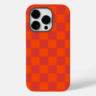 Orange Red Checkered Gingham Mönster