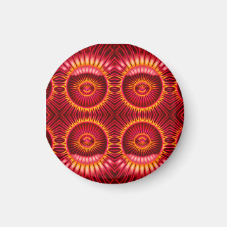 Orange & Red Energy Spheres Mönster Magnet