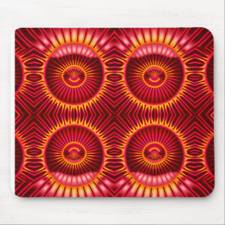 Orange & Red Energy Spheres Mönster Musmatta