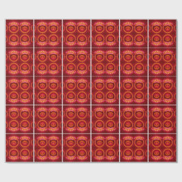 Orange & Red Energy Spheres Mönster Presentpapper