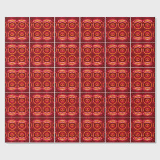Orange & Red Energy Spheres Mönster Presentpapper