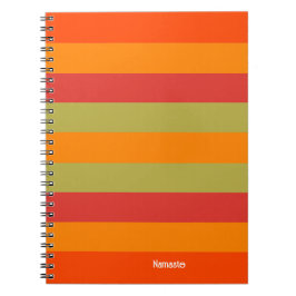 Orange Red Grönt Stripe Personlig Yoga Mat Anteckningsbok