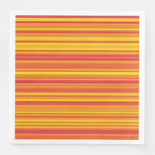 Orange Red Gult Rand Pappersservett