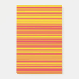 Orange Red Gult Rand Post-it Block