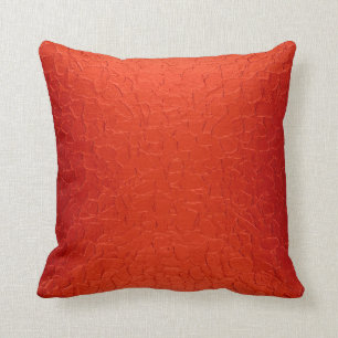 Orange Red Metall Struktur Kudde