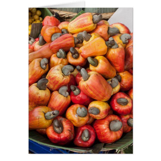 Orange Red Peppers Farmers Greeting Card OBS Kort (Framsidan)