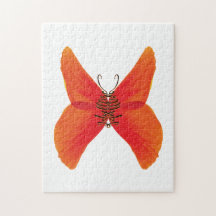Orange Red Poppy Butterfly med ditt namn