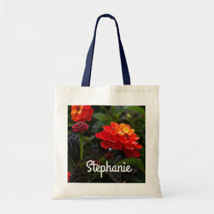 Orange Red Trailing Lantana #1-2 Tote Bag Tygkasse