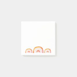 Orange Regnbåge om vattenfärg Post-it Block