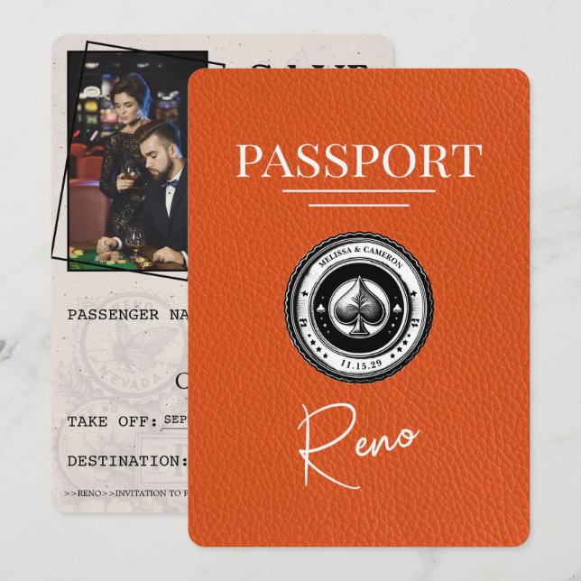 Orange Reno Passport Spara datum Datumet (Fram/baksida)