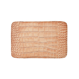 Orange Retile Leather Struktur Design Badrumsmatta