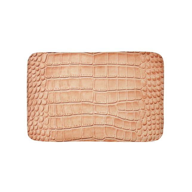 Orange Retile Leather Struktur Design Badrumsmatta (Framsidan)