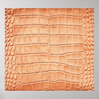 Orange Retile Leather Struktur Design Poster