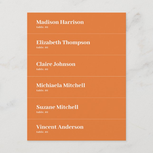 Orange Retro Bröllop-monteringskort DIG Inbjudningar (Framsida)