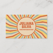 Orange Retro Line med QR-Affärskort