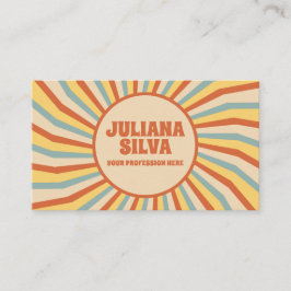 Orange Retro Line med QR-Affärskort Visitkort