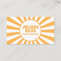 Orange Retro med QR-Affärskort